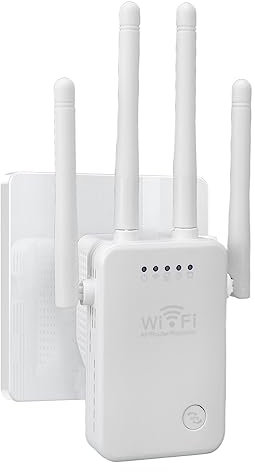 Extensor de WiFi, Amplificador de WiFi con Modo Ap Modo de Enrutador Modo Repetidor, Amplificador de Repetidor de Señal Inalámbrica con Puerto Ethernet, Amplificador de Señal (Enchufe de la UE)