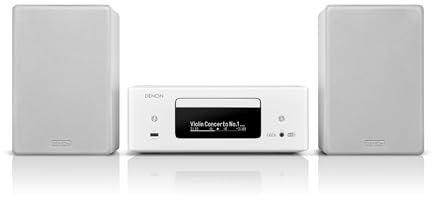 Denon CEOL N-12DAB Kompaktanlage, HiFi Verstärker mit Lautsprechern, CD-Player, Musikstreaming, HEOS Multiroom, Bluetooth, WLAN, AirPlay 2, Alexa Kompatibel, 2 Optische TV-Eingänge, DAB+ Radio