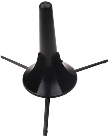 ibasenice Portable Foldable Trumpet Stand Tripod Holder with Detachable Rotating Screw and Felt Protection Stable Triangle Bracket for Wind Instruments Compact 6.69X3.94X3.94 Inches