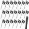 Edelstahl Stifthalter Clip, 20 Stück Stift Clip mit Taschenclip, Metal Pen Clips, Metall Stiftschlaufe, Stiftzubehör Stifte Halterung für Die Meisten Stifte, Taschenstift, Bleistift (Schwarz)