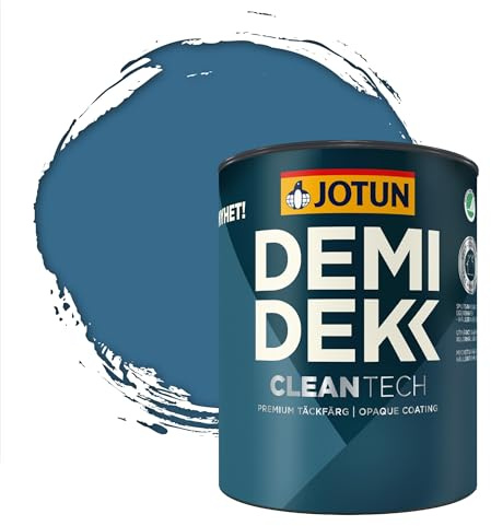 Jotun - Peinture Bois, Lasure Opaque pour Extérieur et Intérieur Satinée - DEMI DEKK CLEAN TECH - RAL 5007 - Bleu Brillant - 0,75L
