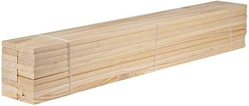 ZNX Pack Of 15 Wooden Bed Slats Replacement Mattress Bunkie Board in 2 Ft 6 Inches 3 Feet Single/ 4 Feet Small Double/ 4 Feet 6 Inch Double/ 5 Feet King Size/ 6 Feet (3 Feet Single)