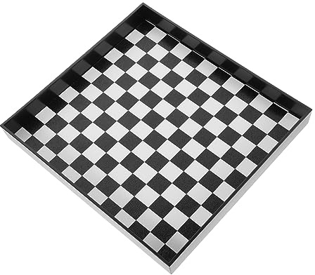 KITANDOVE Aufbewahrungstablett Mit Schachbrettmuster Kommoden-tablett Parfüm-organizer Für Schminktisch Schminktablett Schmuck-organizer-tablett Schreibtisch-aufbewahrungsplatte