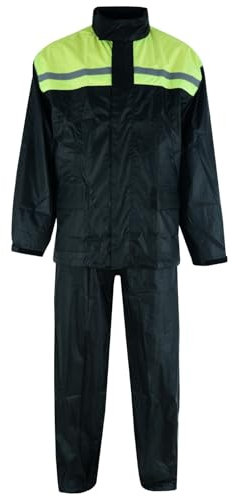 WMW WALI MOTO WEAR Motorrad Regenkombi Herren Damen Wasserdicht-Regenjacke Verschleißfest, 2-teiliges Set mit Jacke und Hose.Regen wasserdicht kombi (GREEN, XL)