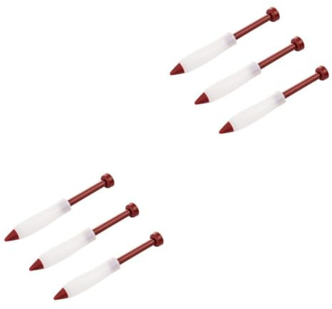Amosfun 6pcs Silicone Cake Decorating Pen Cookie Decorating Tool Scribing Pen for Baking DIY Pastry Writing Food Writing Easy to Use for Home Baking