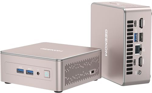 GEEKOM [3-Year Coverage] A5 Mini PC Windows 11 Pro, with AMD Ryzen 7 5825U (Beat N95/N97, Up to 4.5GHz), 16GB High-Speed RAM & 512GB PCIe NVMe SSD, Vega 8 Graphics/8K Quad Display/WiFi 6/BT 5.2