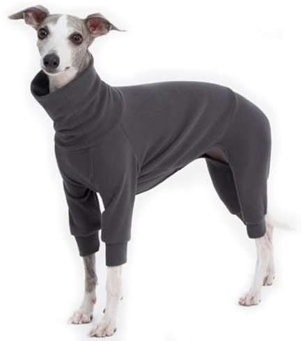 Kuscheliger Baumwoll-Einteiler Hundebekleidung Hundemantel Fleece Für Italienische Windhunde, Whippets, Superweicher, Warmer Schlafanzug Und Overall A,XL