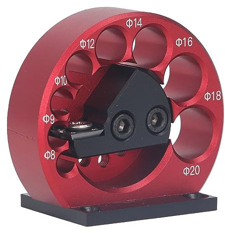Taglierina per Tasselli Tondi 8 a 20 Mm con Lama Indicizzabile in Carburo Cementato a 8 Fori per la Lavorazione del Legno Trattamento di Anodizzazione del Corpo