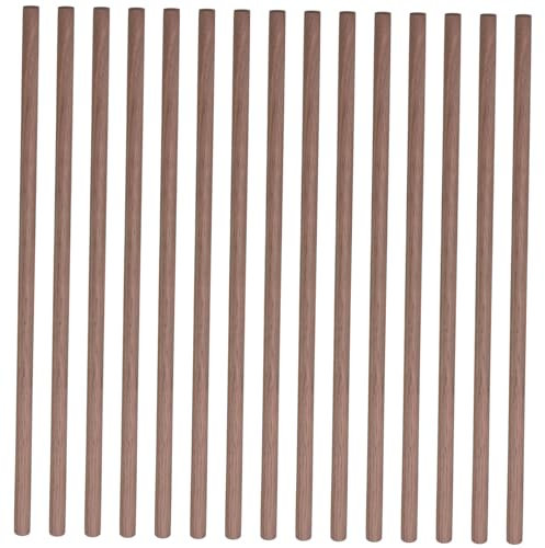 CIMAXIC 24 Pcs Unfinished Walnut Wood Dowels for Crafting 10mm Diameter 30cm Length for DIY Projects and Home Decor