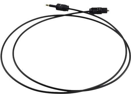 Asyduey 1M Câble Audio Optique Spdif Plaqué Or De 3 Pi Toslink vers Mini Prise 3,5 Mm Numérique