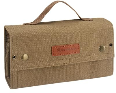 Gewürzgläser Set mit 10 Gewürzgläser, Gewürzdosen für Camping, Tragbare Gewürztasche, Gewürz-Aufbewahrungstasche aus Segeltuch, Gewürzflaschenhalter mit Mini-Gewürzflasche, Gewürzbehälter-Set (Gelb)