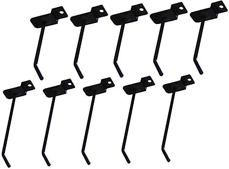 Alipis 12pcs Supermarket Shelf Hooks Pegboard Display Hooks Black Iron Storage Hangers for Slatwall 10cm 15cm Universal Exhibition Hanging Rack