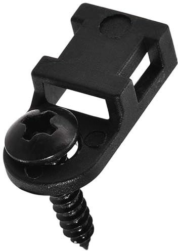 TOP-VIGOR 50Sets Nylon Cable Tie Mount Base, 19mm x 9mm x 4.6mm Saddle Type Mount Wire Holder, Cable Zip Ties, Adjustable Cable Tie Holder with Screws and Ties for Wire and Cable Tidy, Black
