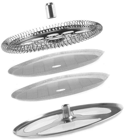 Filtres de rechange for cafetière à piston (lot de 4), filtre à café en acier inoxydable à mailles fines for cafetière à piston de 1000 ml