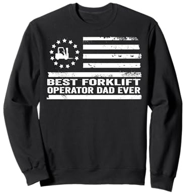 Operatore di carrelli elevatori Bandiera Americana Americana patriottica retrò Felpa
