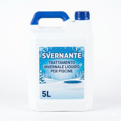 Lemag Svernante Liquido per Piscine 5 L – Trattamento Invernale Antialghe e Anticalcare – Conserva l'Acqua Durante l'Inverno e Facilita la Riapertura in Primavera | Made in Italy