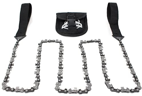 Iceberk Sega a catena a mano (120 cm) - Sega a catena manuale di alta qualità realizzata a mano in acciaio ionossiabile adatta a tagliare rami e piccoli alberi
