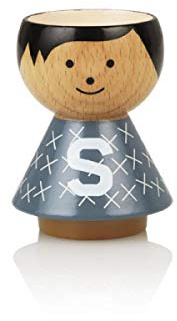 Lucie Kaas Bordfolk Coquetier en Bois de hêtre Multicolore Hauteur 6 cm
