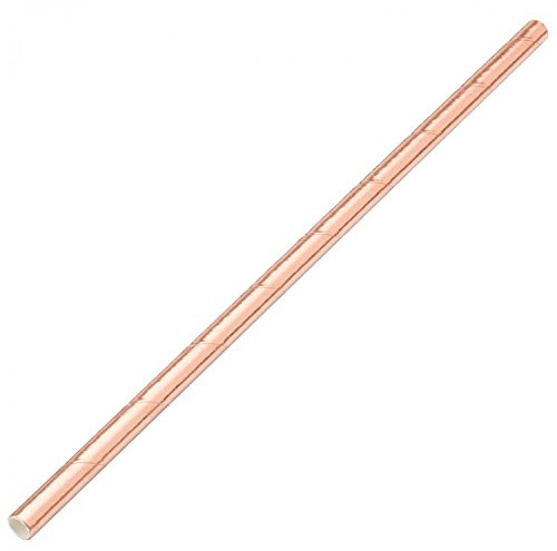 250x Copper Biodegradable Paper Straws, 8, Bar, Wedding, Birthday, Party, Cocktail