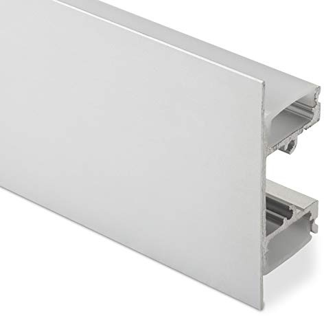 SOTECH 3 x zweiseitiges LED Profil-41 Aluminium eloxiert Streifen bis 12 mm | 2000 x 49 x 17 mm mit opaler Abdeckung für LED Breite indirekte Beleuchtung Aluminiumprofil