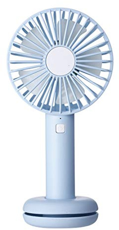 HiXB Ventilateur de Bureau USB Silencieux Ventilateur avec Lumières d'ambiance colorées 3 Vitesses Mini Taille Ventilateur de Bureau pour Bureau à Domicile Voyage en Plein air,Blue