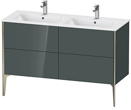 Duravit XViu 4485 Waschtischunterbau stehend, 4 Auszüge, für Doppelwaschtisch ME by Starck 233613, 1280x480 mm, XV44850B138, Farbe: champagner matt/dolomiti grey hgl