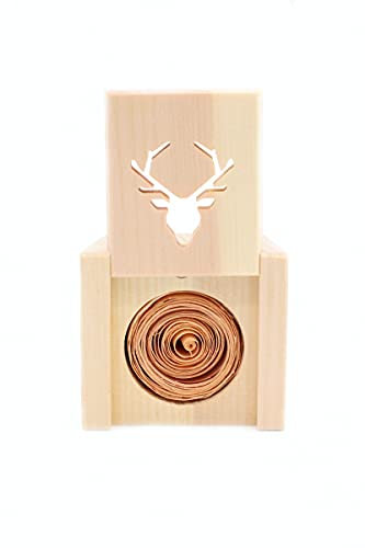 Natürlicher Autoduft aus Zirbenholz, Auto Lufterfrischer mit Magnethalter, 100% BIO Auto Duft, handmade