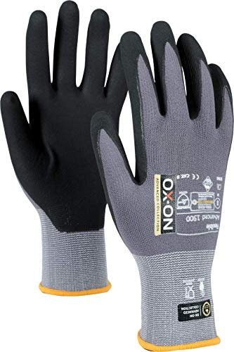 HandschuhMan. OX-ON Flexible Advanced 1900 Nitril Montagehandschuhe Größe 6-12, langlebig und touchscreenfähig, Super Passform (10/XL)