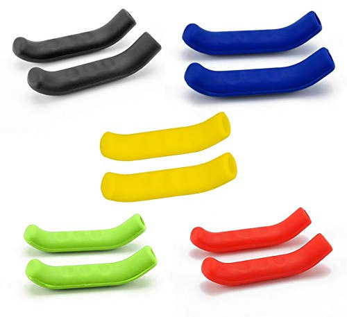 Fahrrad Bremshebel Hülle Schutz Überzug aus Silikon Lenker Schutzhülle Anti-Rutsch Bremsgriff Silikonhülle Für Fahrrad Fahrrad Bremshebel Abdeckung Lenker Grip Für Mountain Road Bikes 5 Paar-5 Farben