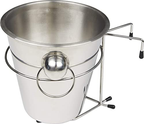Webavita Edelstahl Sektkübel Champagnerkühler Sektkühler 21,5 cm Durchmesser | Mit Hängevorrichtung | rostfreier Getränkekühler für Wein Wasser Bier Sekt