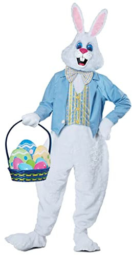 California Costumes Deluxe Osterhasenkostüm für Erwachsene, Weiß/Blau, Plus
