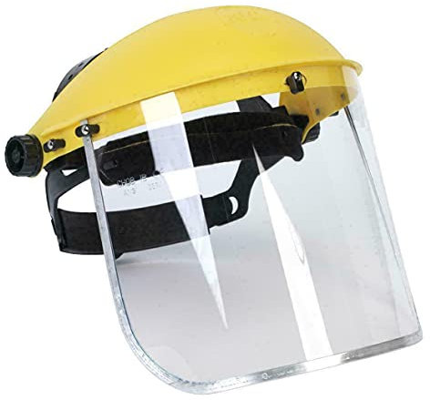 NEW INDUSTRIAL CLEAR WIDE VISOR FACE SHIELD EYE PROTECTION GUARD SAFETY WORK WEAR WELDING GRINDING AND BROW GUARD