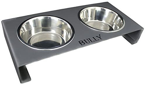 Doppel Hundenapf Futternapf Napfständer Futterstation Hundebar Fressnapf M #790