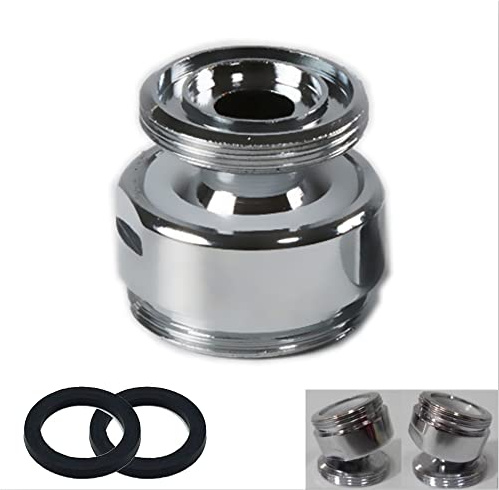 360 Grad schwenkbarer Wasserhahnadapter, 16 mm Stecker auf 22 mm NPT-Gewinde, Messing, Wasserhahn-Adapter, Wasserreiniger, Wasserhahn, Luftsprudler Anschluss