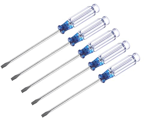 sourcing map 5 Stk Mini- Schlitzschraubendreher 3,0mm Flachkopf 127mm Länge | für die Reparatur kleiner Geräte