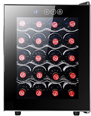 Refrigerador de vino Refrigerador de 20 botellas Mini refrigerador de vino compacto con control de temperatura digital Operación silenciosa Refrigerador termoeléctrico Bodega de vino independiente