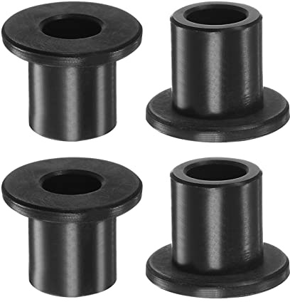 QUARKZMAN 4pz Flangiato 10.5mm Foro 15.9mm OD 19.2mm Lunghezza Boccole Nero | Manicotto Cuscinetti, Nylon, per Albero