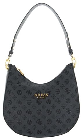 GUESS Fynna Hobo Charcoal Logo