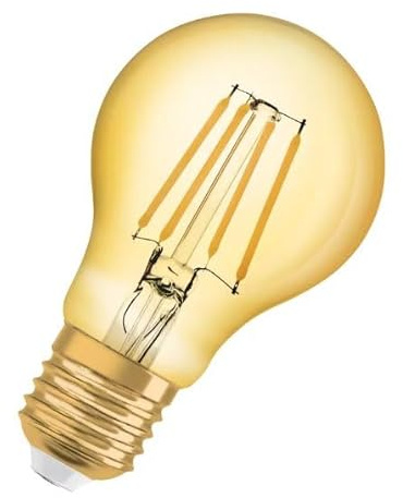 Osram 1er Pack LED Vintage 1906 Classic A Glühbirne Filament Gold E27 6,5W ersetzt 50W warmweiß 2400K 725lm nicht dimmbar | LED Glühbirne | LED E27 | LED Filament