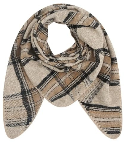 FASHION YOU WANT Damen XXL Strick Dreieck Schal mit LANDHAUS Strickmuster in Unifarben, Schal, Leichtes Tuch
