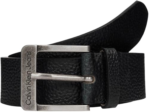 Calvin Klein Herren Gürtel Classic Belt aus Leder, Schwarz (Black), 95 cm