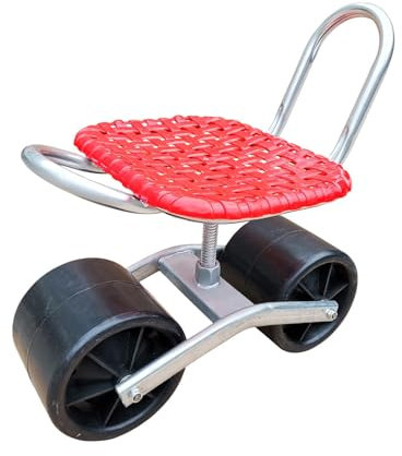 Smileshiney Gartenwagen mit Sitz, Gartensitz mit Rädern - Höhenverstellbarer Gartenarbeitssitz, um 360 Grad drehbar - Leichtgängiges Rollen, Gartensitze für Senioren, Gartenarbeit