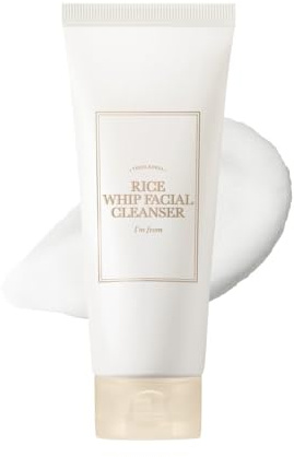 I'm from Rice Whip Facial Cleanser, Low pH Korean Rice Water Face Wash for Sensitive, Dry Skin, Gentle Face Wash for Hydrating & Moisturizing Cream Plather, Makeup Remover (125 ml ml)