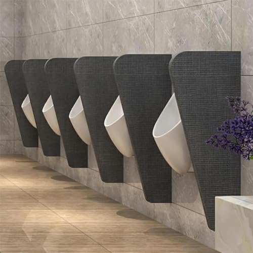 Generisch Urinal Trennwand Multifunktion Toilettentrennwand Wandmontierter Urinal Trennwand für Herren Sichtschutz Kreative Trennwand Raumtrennwand für Einkaufszentren öffentliche Plätze,Schwarz,1pcs