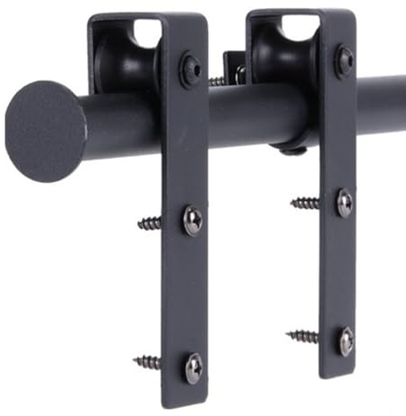Eisenwaren-Set für Schiebetür, Mini-Schiene für Schränke, Schienensystem für Fernsehmöbel, Aufbewahrungsschrank (Einzeltür, 120 cm/4 ft)