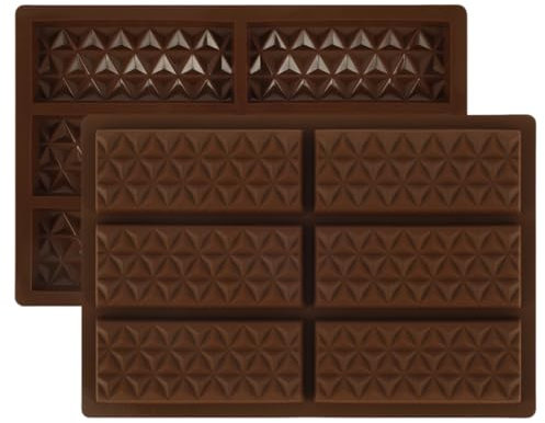 Silicone Chocolate Mould Candy Moulds， Silicone Chocolate Bar Mould，6 Cells Rectangle Triangle Diamond Shape,Ice Cube Tray Soap Wax Melt Molds，Christmas Chocolate Gift DIY