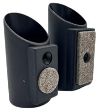 4 Gleiter/Kappen für Stahlrohrtische, Gleitkappen für Rundrohre, Kunststoff, Schwarz (Filz, 32 mm)