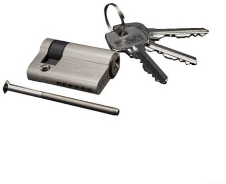 ARMYJY Door Lock Cylinder With Keys,Metal 45Mm Copper Half Lock Cylinder Door Lock For Wooden Doors