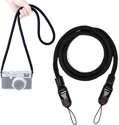 mohito Universal Cámara Correa,Correas Cámaras,camera strap,Apto para cámaras réflex digitales o sin espejoMaterial de poliésterResistente al desgaste y a los arañazosLavable (negro)