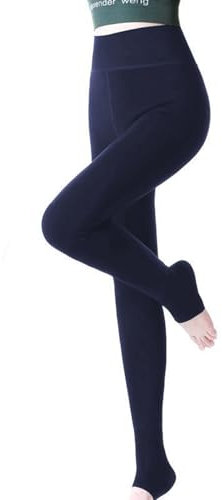 Strumpfhosen Damen Winter Ohne Fuß, Winterleggins Damen Lang Thermo, Bauchweg Abnehmen Winterstrumpfhose Damen Gefüttert Stützstrumpfhose Casual Tailliertes Gym Leggings Damen Booty Scrunch